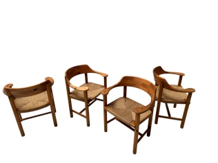 Four Mid-Century Modern Armchairs by Rainer Daumiller, 1970s
